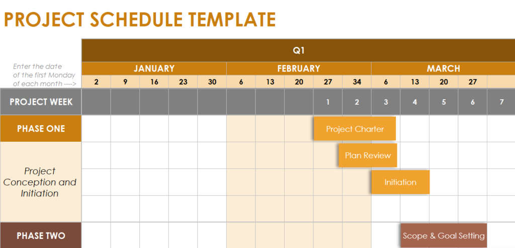 time management chart template